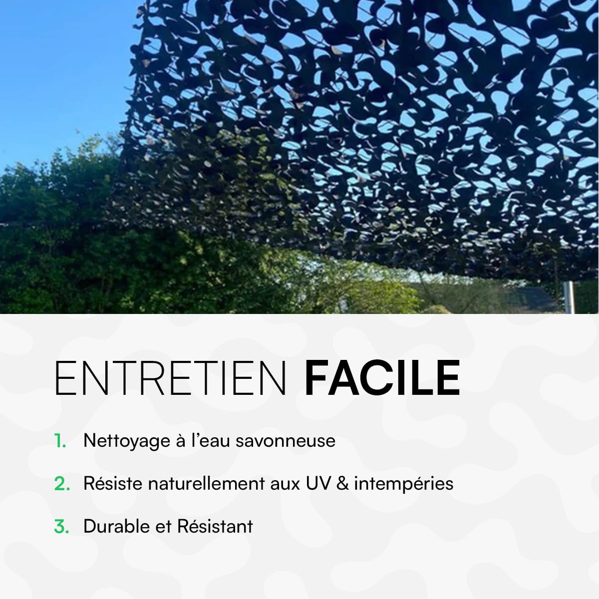 Rete mimetica militare rinforzata nera | di alta qualità | protezione solare e vela di ombreggiatura anti-UV terrazza Pergola giardino caccia softair tenda decorativa resistente durevole 3 x 4 3 x 5