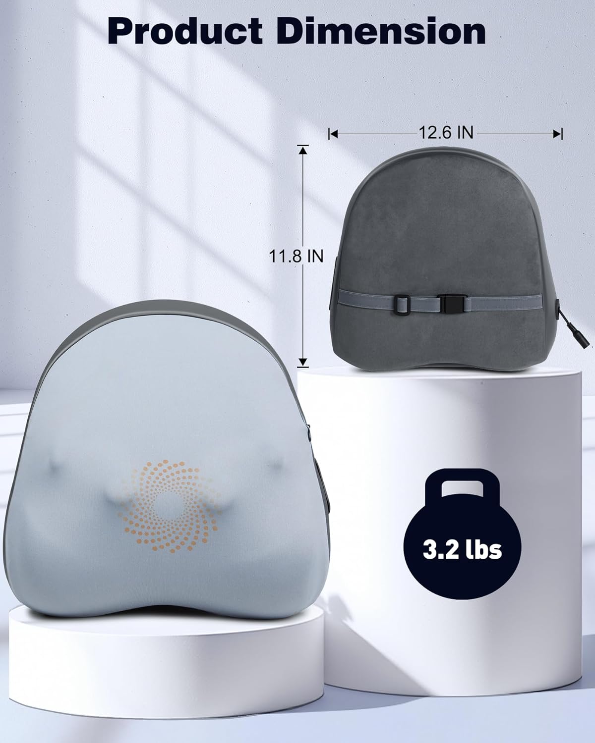 Shiatsu Back and Neck Massager with Heat – Deep Kneading Massage Pillow for Relaxation – Corded Design for Full Body Use – for Your Loved Ones