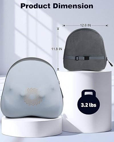 Miniatura 7 de Masajeador Shiatsu de espalda y cuello con calor, almohada de masaje profundo para relajación, diseño con cable para uso de cuerpo completo, regalo