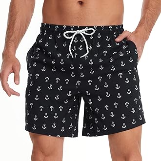 FEIXIANGMens Quick Dry Swim Trunk with Breathable Mesh Lining Beach Shorts with Pockets
