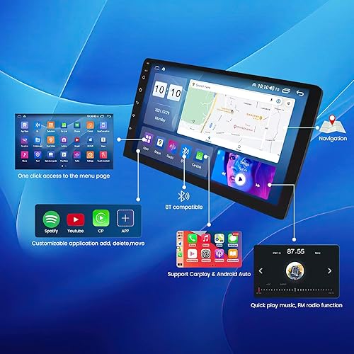 Miniatura 8 de Android 12 4+64 GB doble DIN radio de coche estéreo para Lexus ES250 ES300 ES330 2001 2002 2003 2004 2005 2006 navegación GPS, 8Core 9 "IPS pantalla