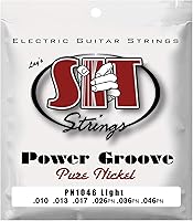 Vista 2 de SIT Strings Power Groove - Cuerdas para guitarra eléctrica de níquel puro (S.I.T.), extra ligeras 9-42, PN942