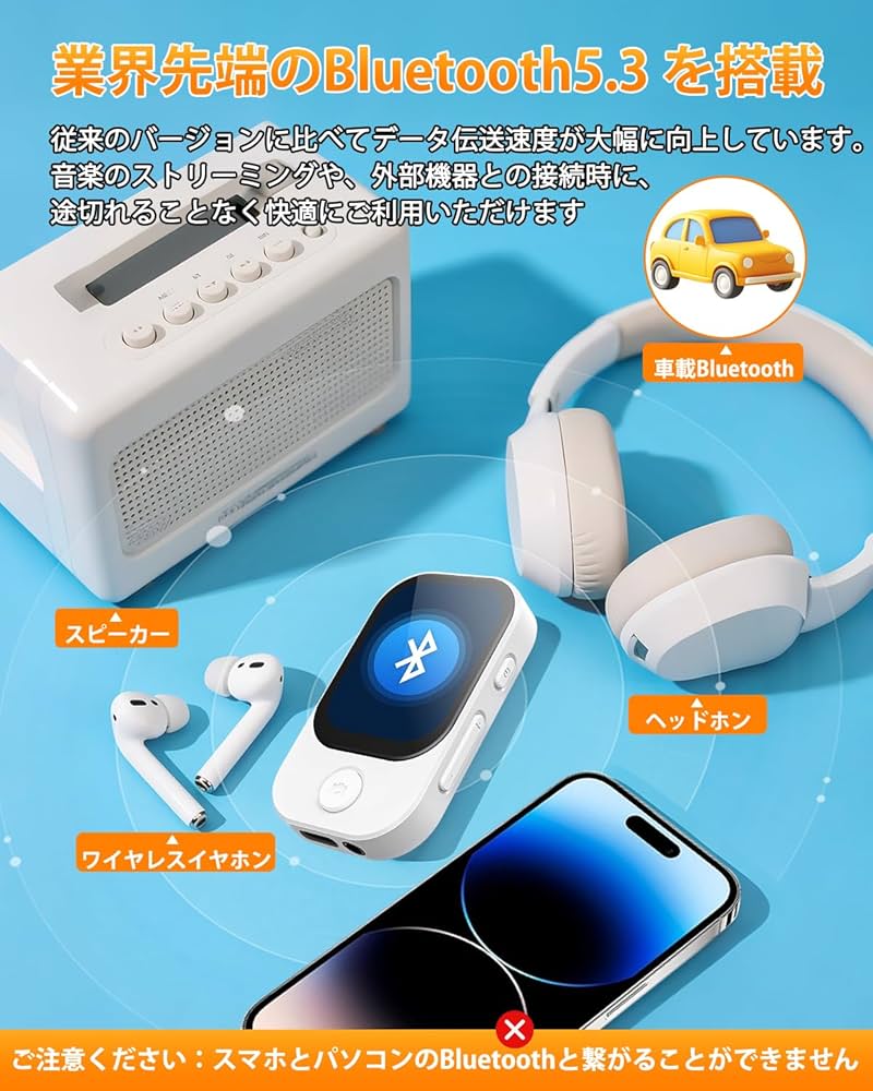Amazon.co.jp: MP3プレーヤー 【90°回転式カメラ付き&Bluetooth5.3