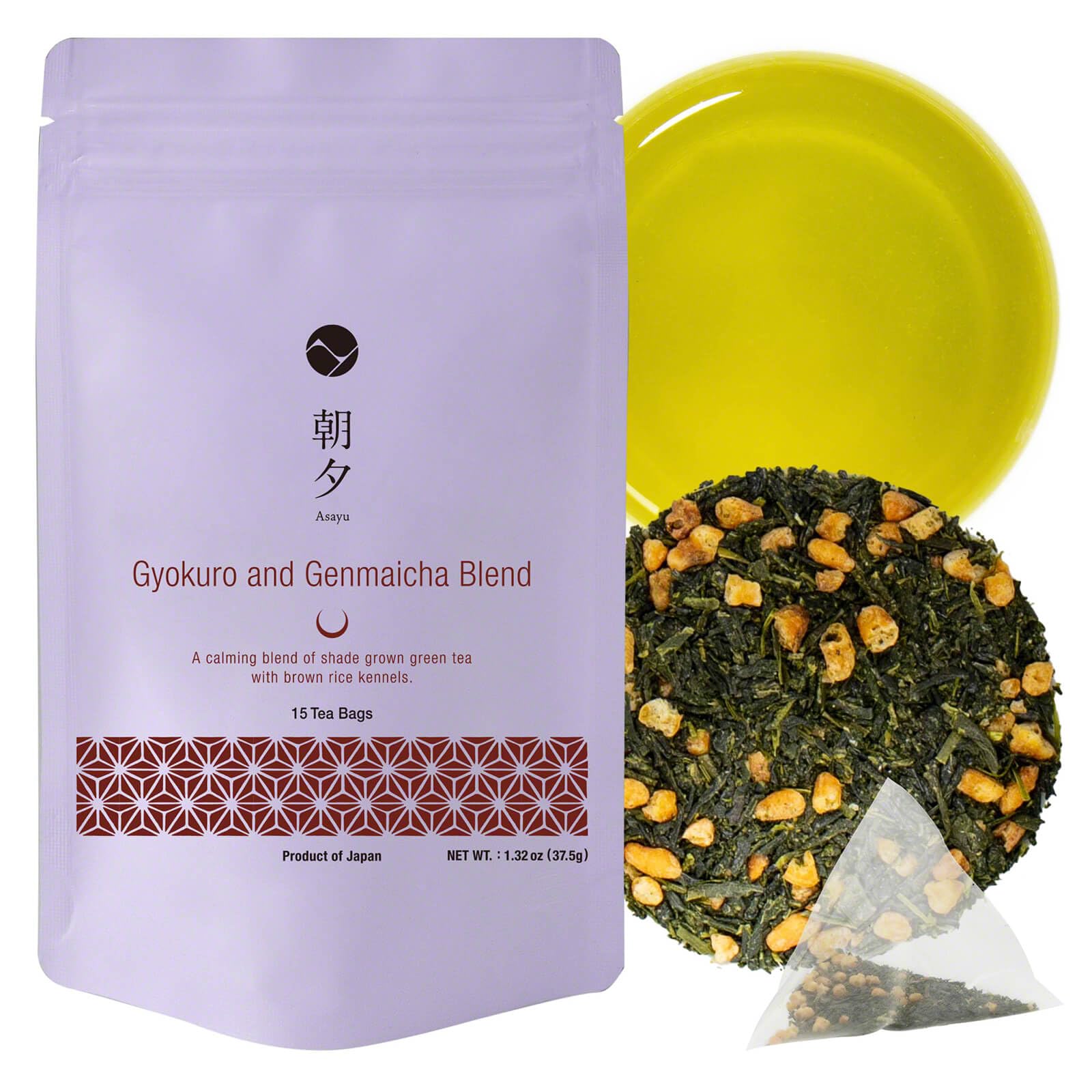 Asayu Japan Set de Té - Timeless Brew Gift Set (Té Negro Japonés Wakocha y Genmaicha con Gyokuro) 30 Bolsitas, Hecho en Japón, para Relajación y Concentración
