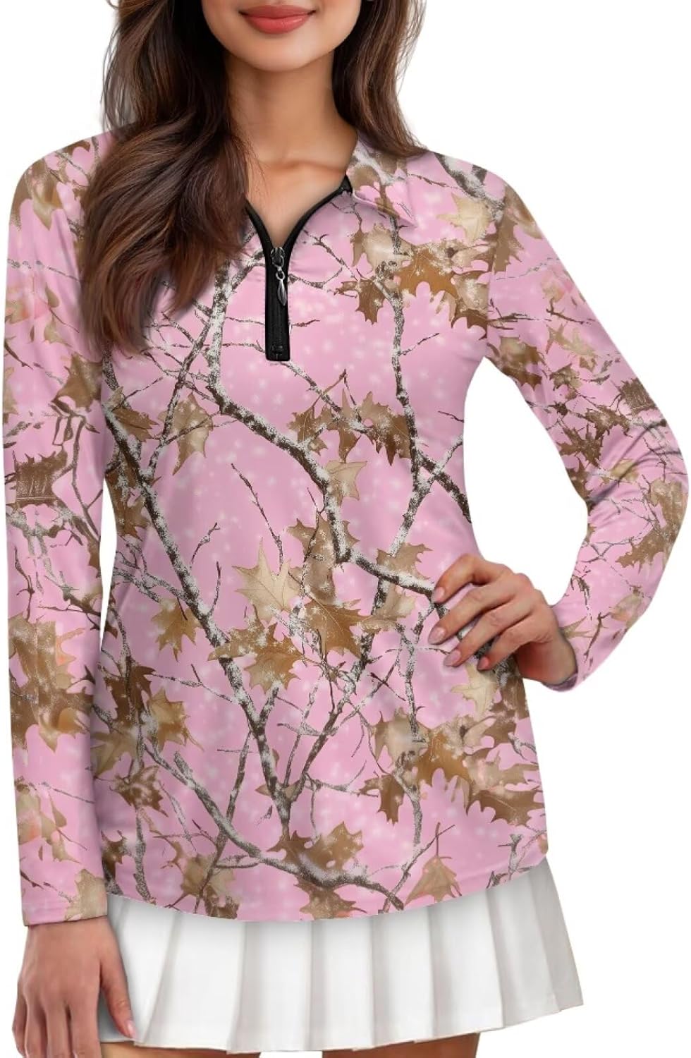 Boatee Women Sport Cloth Golf Tennis Shirts Long Sleeve Sport Shirts with Collar Shirt Fit Plain for Golf,Tennis