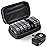 AUVON Canvas Bag Travel Pill Organizer 2 Times a Day, Large AM/PM Weekly Pill Box 7 Day Pill Case with Portable Black Zipper Cloth Bag for Holding Supplements, Vitamins and Fish Oils