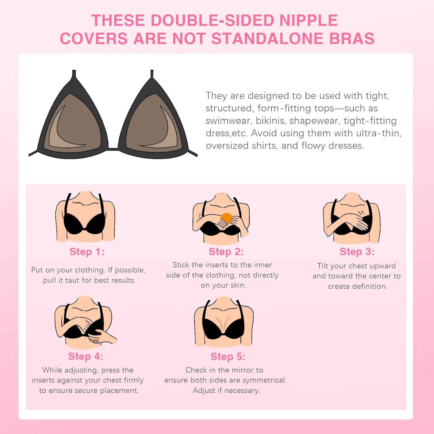 Sticky Bra Push up Boobs Double Sided Adhesive Boob Lift Inserts Tape for Clothes - Image 7