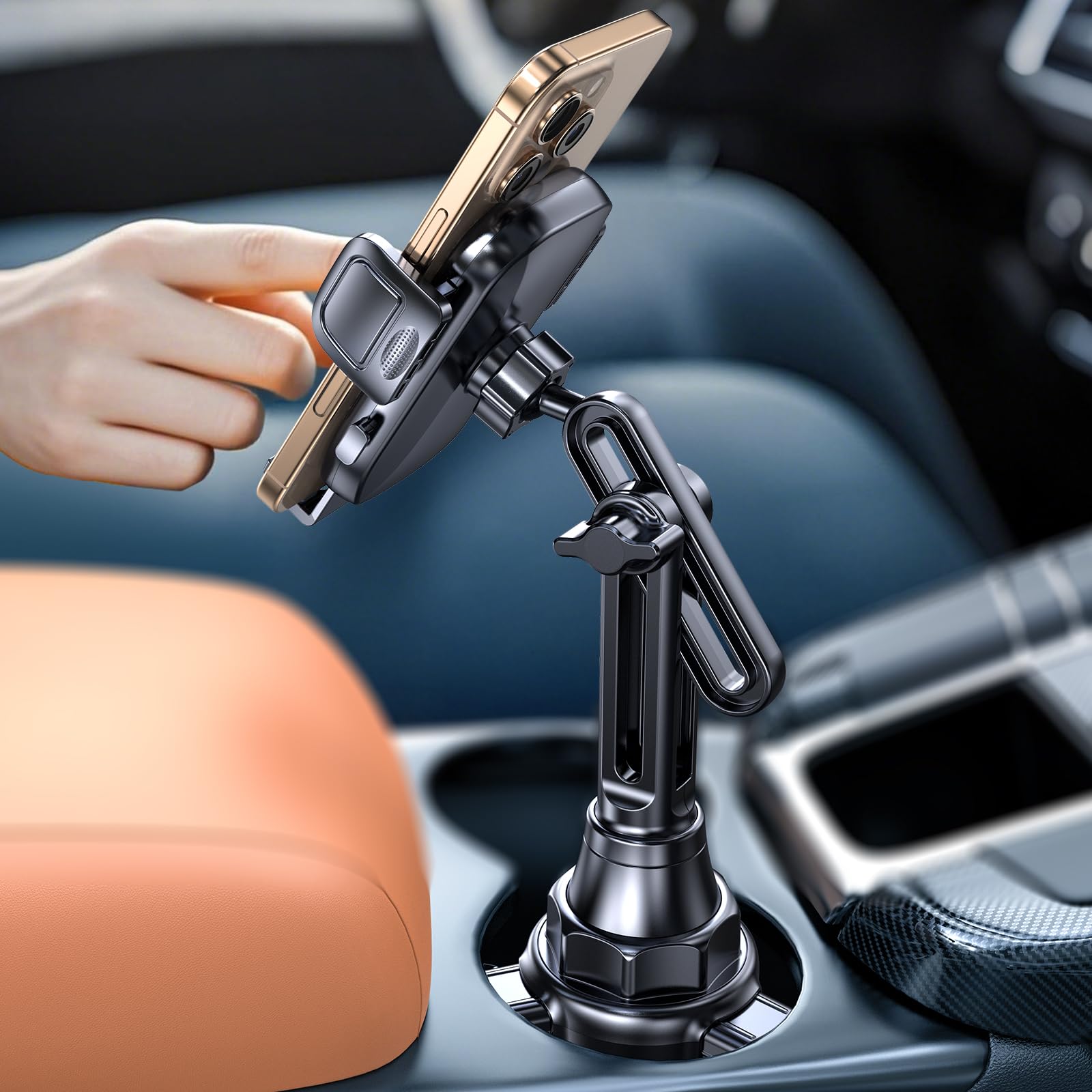 Coolpow Cup Phone Holders for Your Car Thick Cases Friendly Cup Holder Phone Holder Rotatable Adjustable Phone Mount