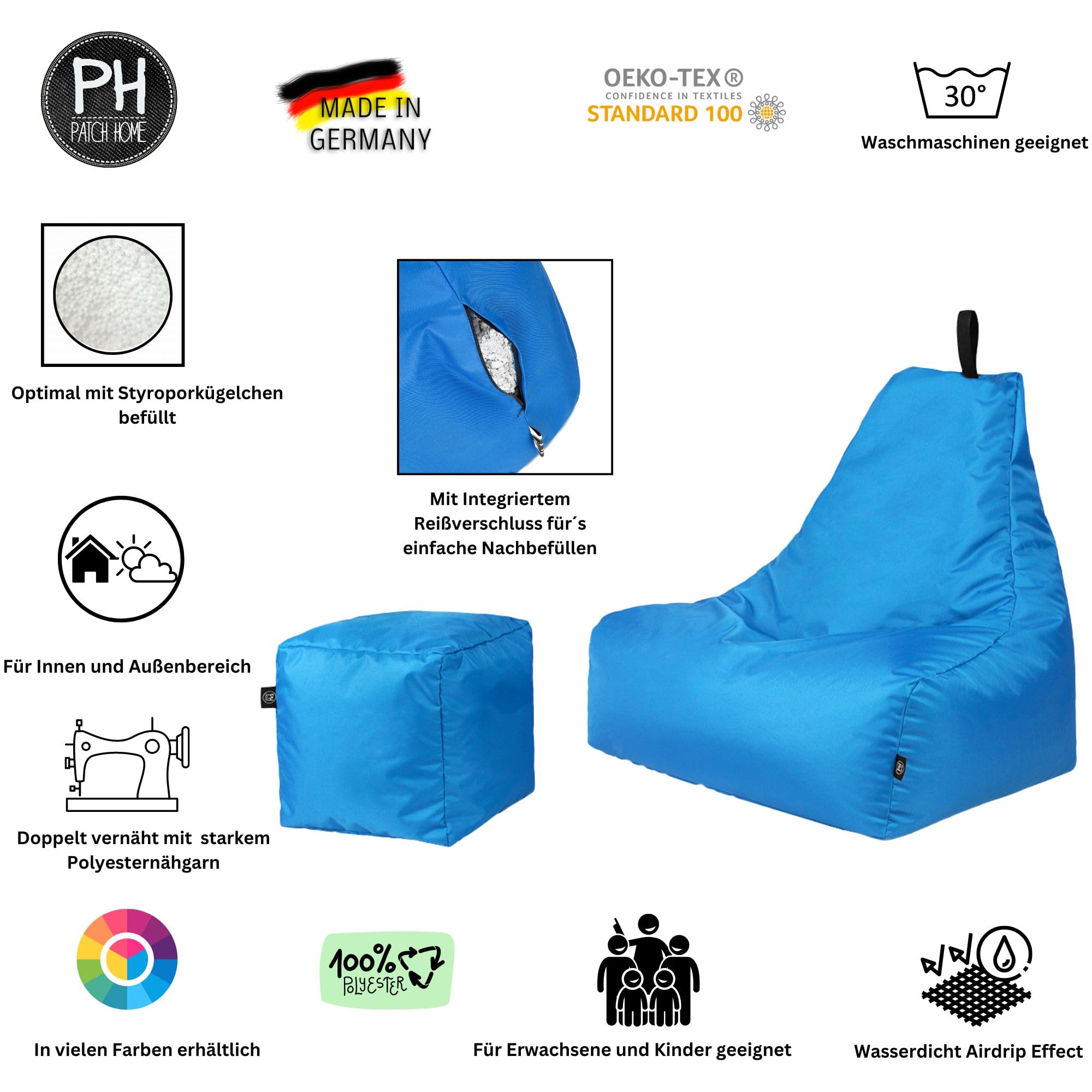 Sgabello In Rattan Con Cuscino Bianco - R&eacute;ane