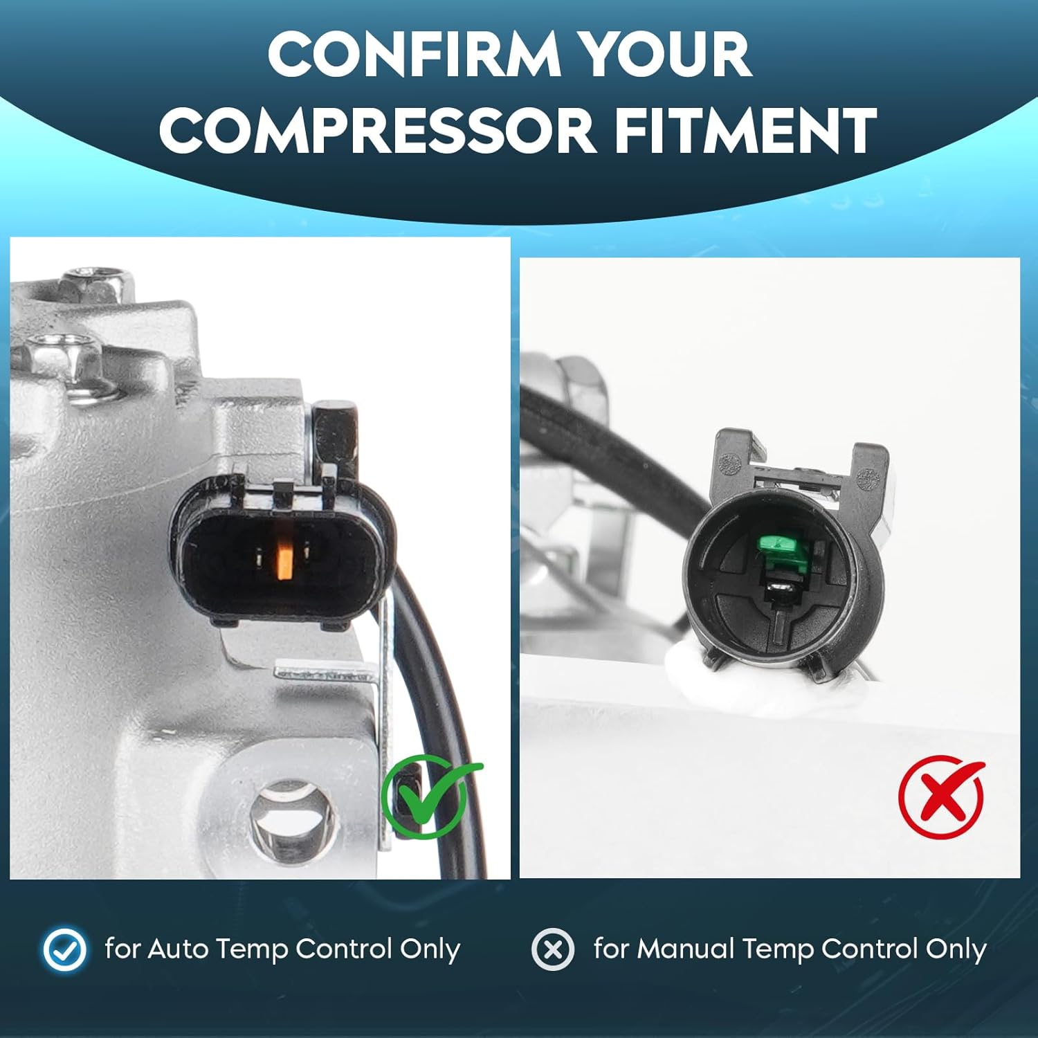 TadaMark Air Conditioning Compressor With Clutch Fit for Hyundai Accent 1.6L 2012-2017 Fit for Kia Rio 1.6L 2012 2013 2014 2015 2016 2017 Automatic Temperature Control only (no Manual), DVE12 Style