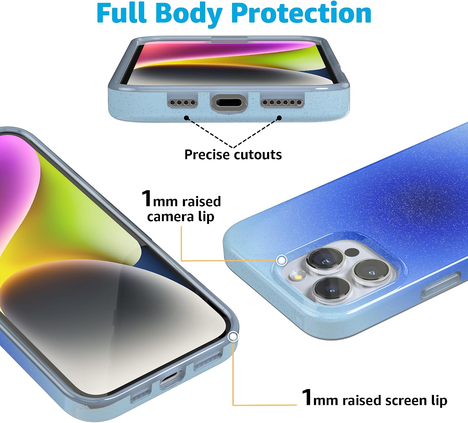 Casely iPhone 16 Pro Max Case | Cobalt Clarity | Blue Aura | Compatible with MagSafe | Classic Ultra Slim Design