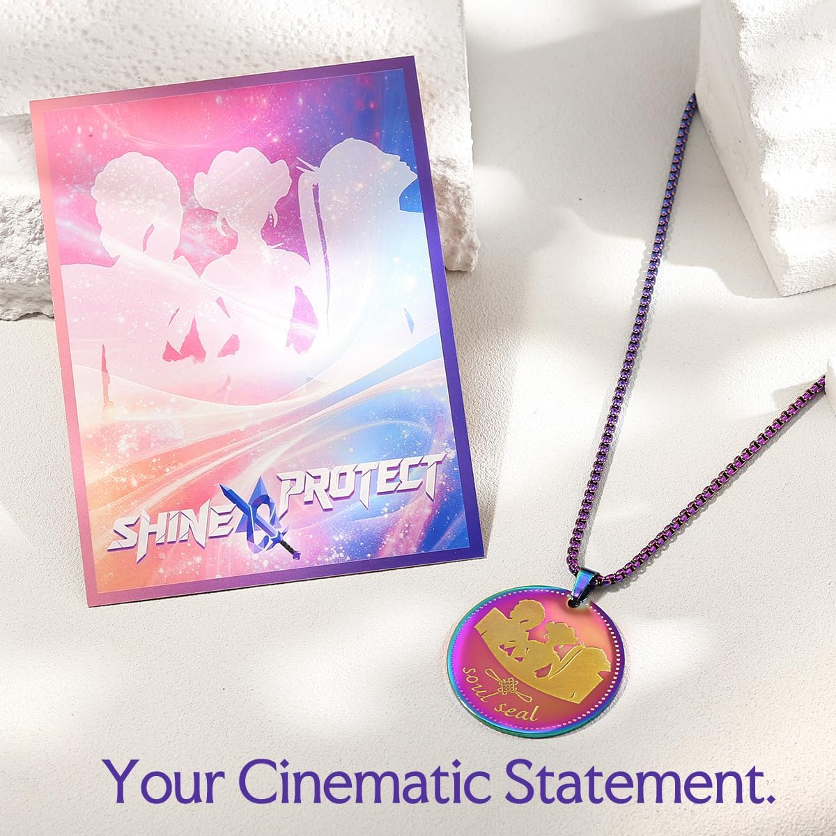 VOJO Movie Inspired Necklace, Stainless Steel Round Medal Pendant Jewelry Accessories Gift - Image 6