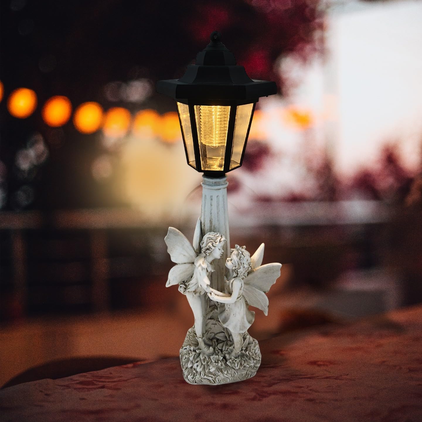 Cupido - Lampione a energia solare, 33 cm, per patio e vialetto, colore