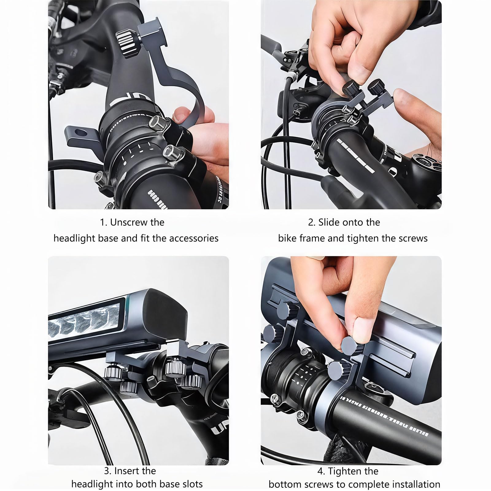 Luz portátil para bicicleta, 3400 lúmenes, batería de 8000 mAh, impermeable, carga tipo C, incluye kit de montaje para bicicletas, ideal para paseos nocturnos y seguridad