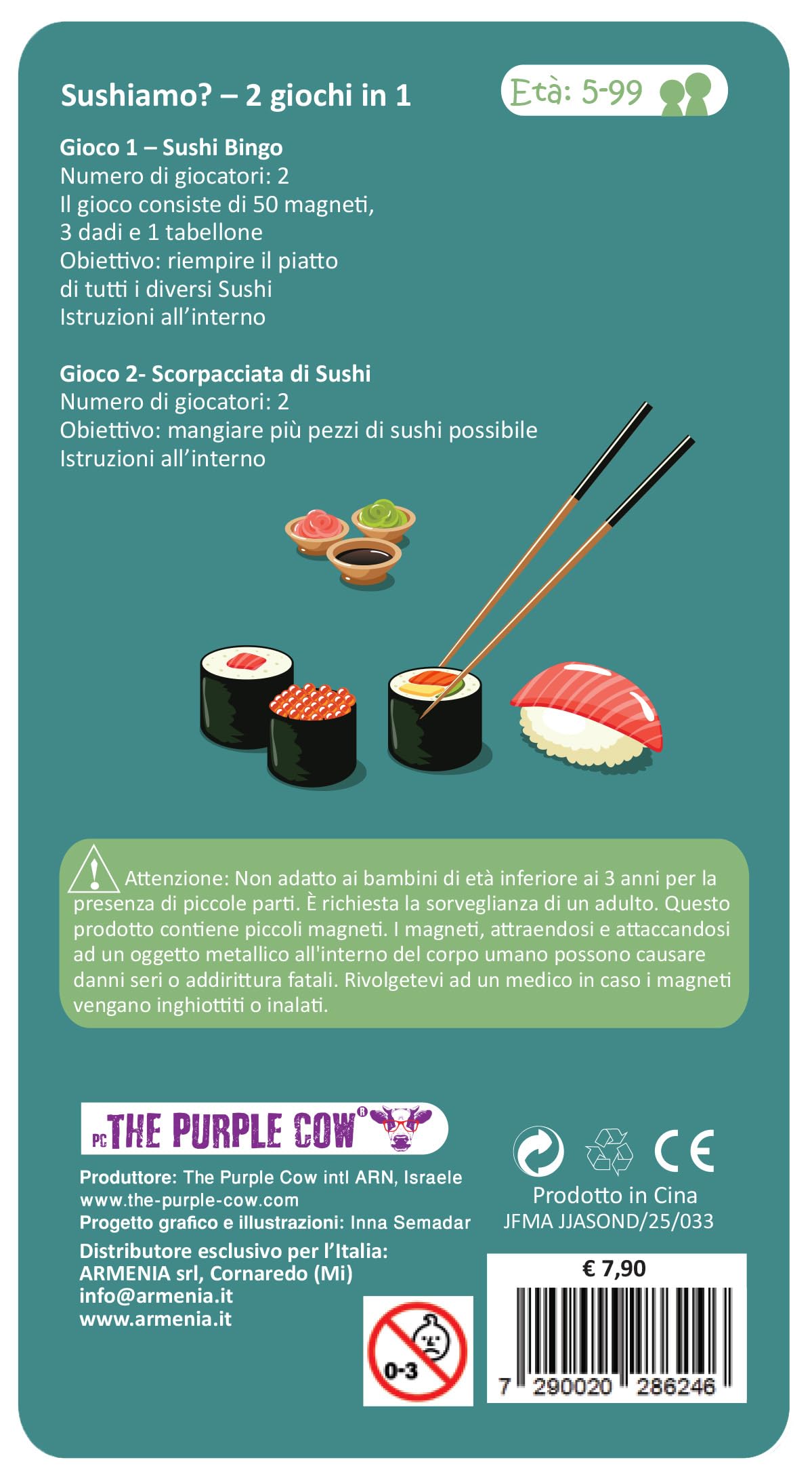 Purple Cow Sushiamo - Gioco magnetico