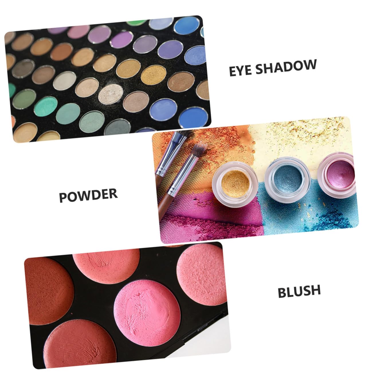 Palette di Ombretti Vuote Magnetiche in Abs Nero 2 Pezzi Leggere e Portatili per Trucco Fai da Te e Make Up On-the-go