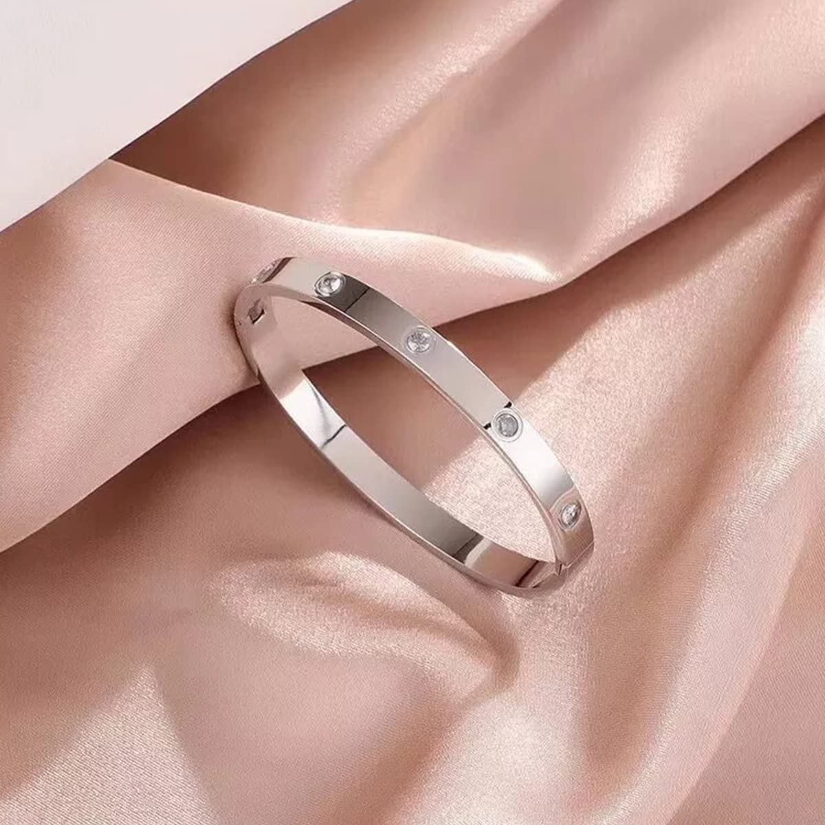 Contemporary Plated Love AD Bracelet