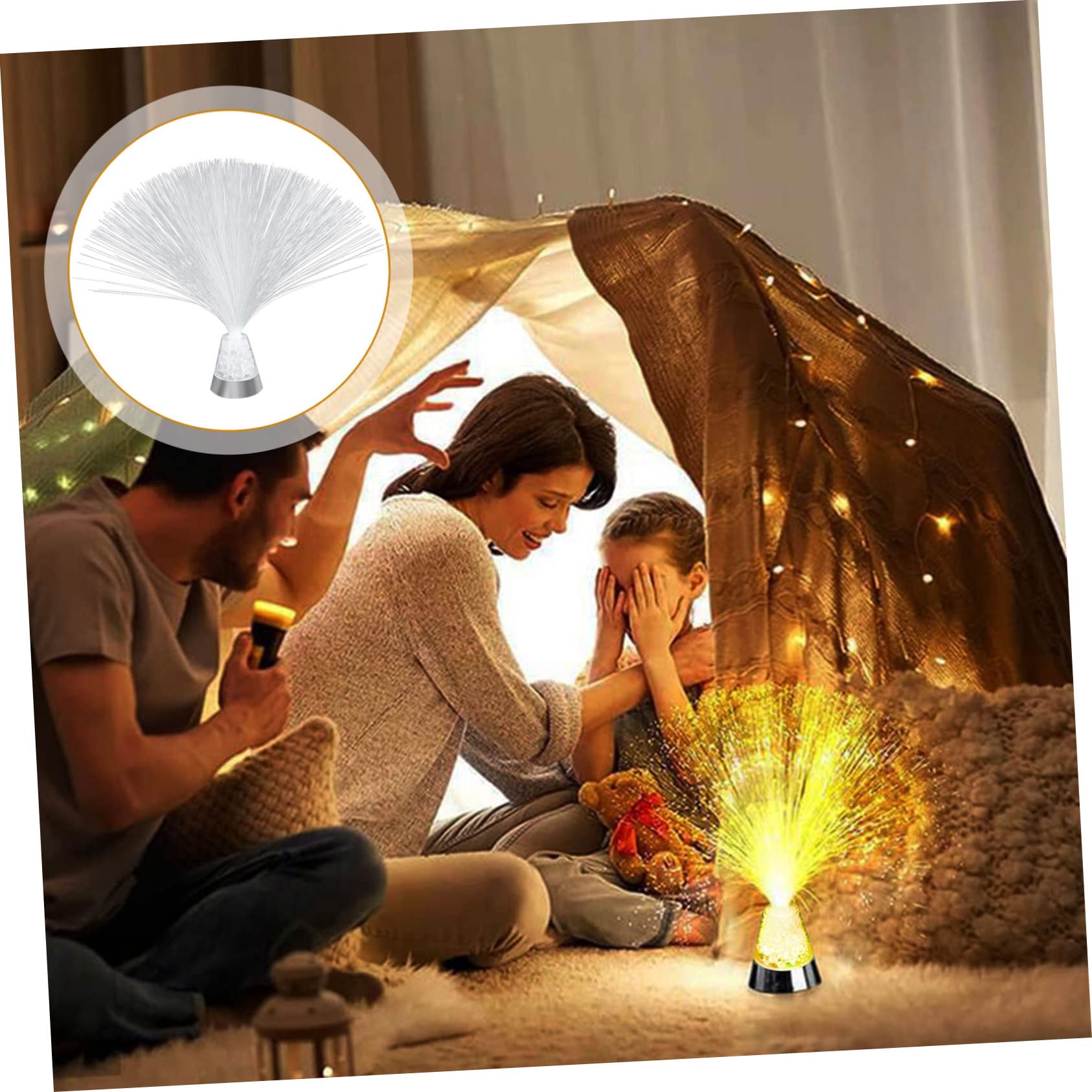 balacoo Color Changing Fiber Optic Lamp Battery Powered Unique Novelty Light for Indoor Party Decoration Exquisite Visual Effects Warm Atmosphere Fun Present Idea