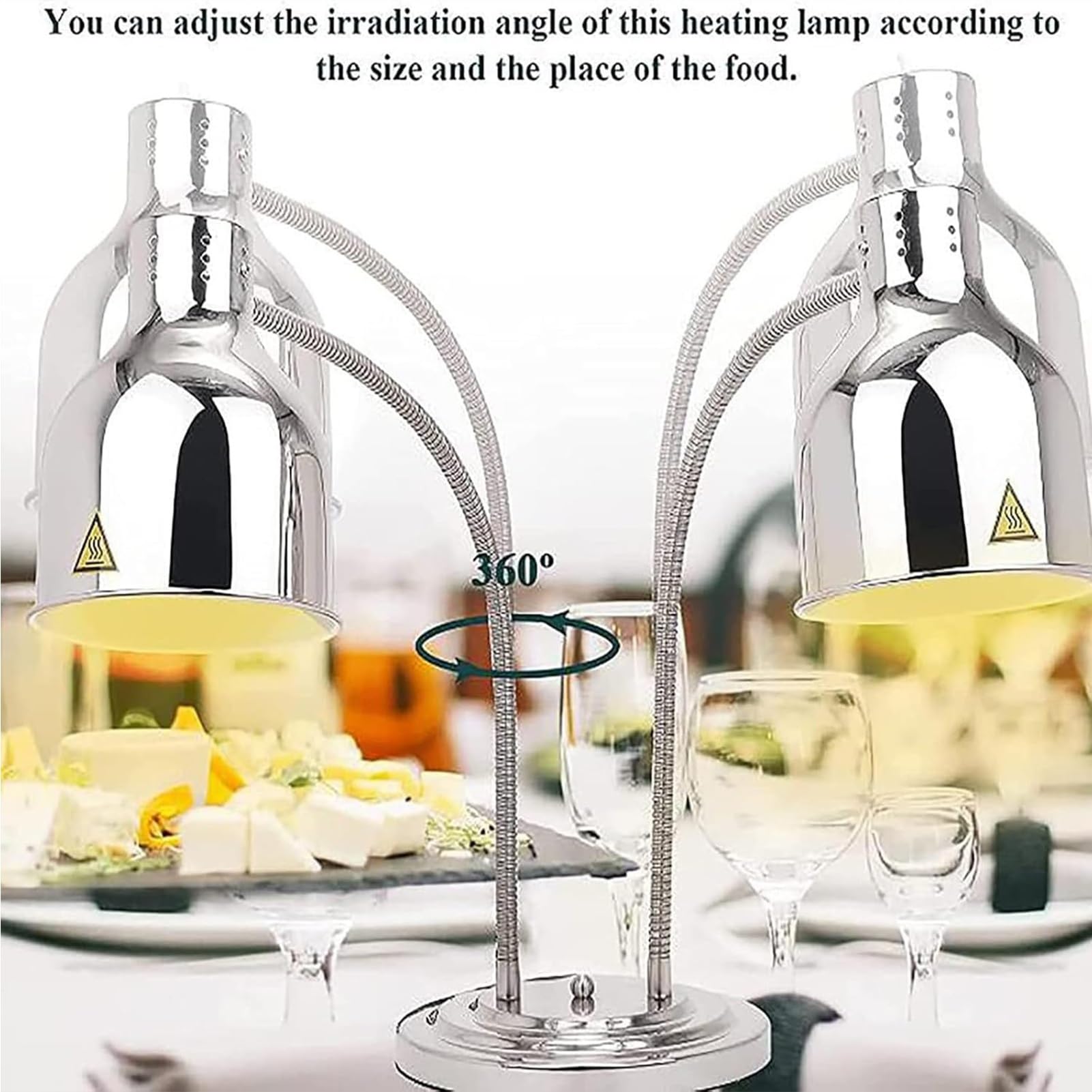 Komercyjna lampa grzewcza do żywności, 250 W, wolnostojąca lampa grzewcza w formie bufetu do kuchni, pojedyncza żarówka ciepła do restauracji bufet do użytku domowego