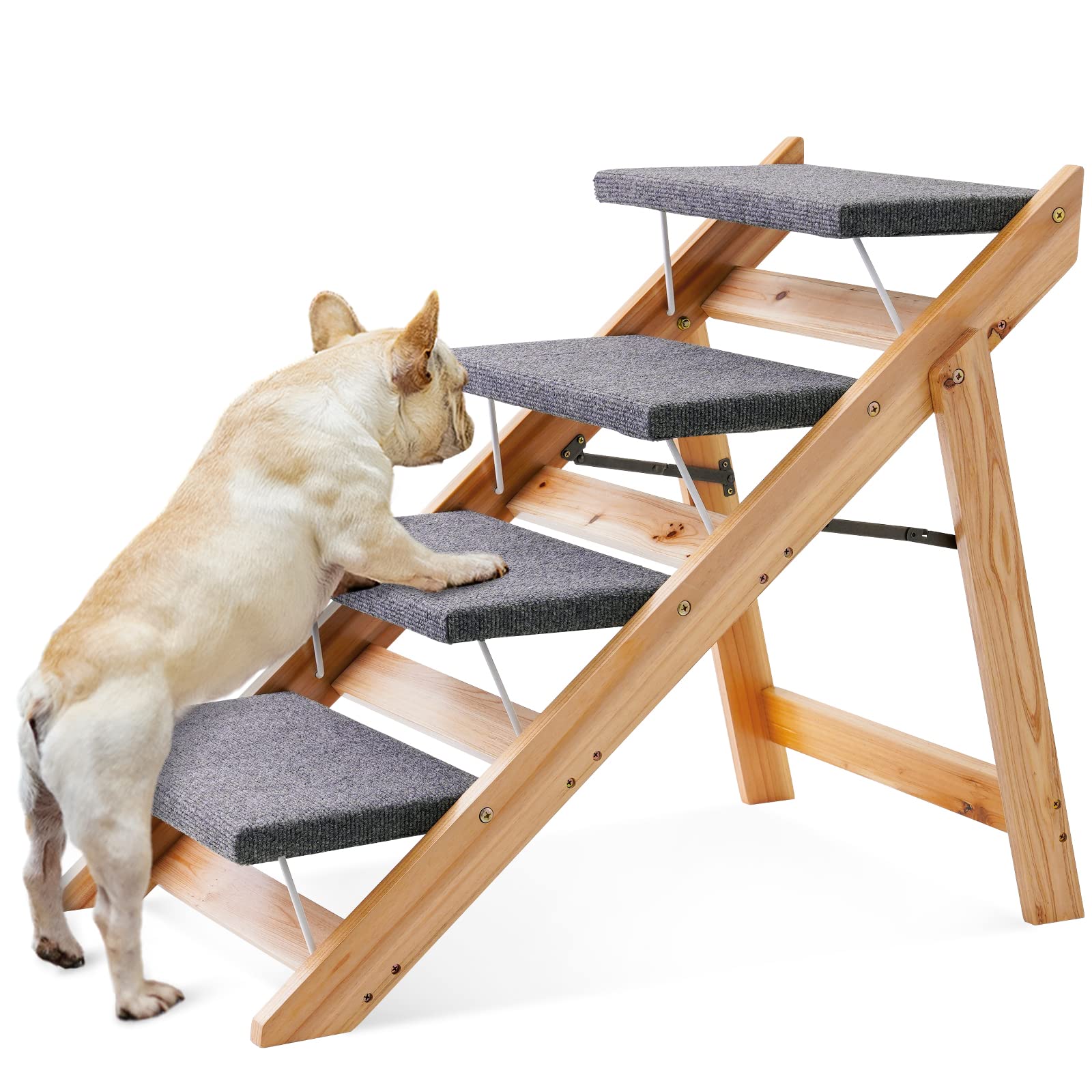 Photo 1 of **SEE NOTES** Upgraded 2-in-1 Dog Pet Stairs, Foldable Pet Ramp with 4 Levels