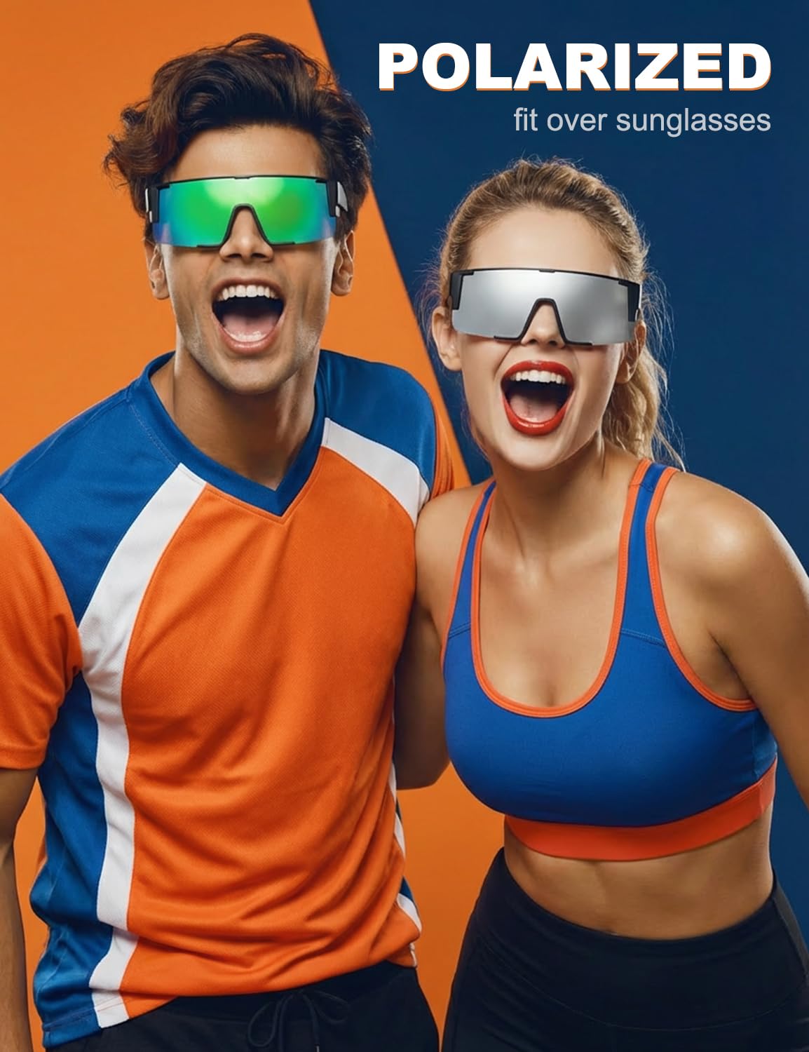 OULAIQI Lentes de sol polarizados para hombres y mujeres, UV400, envolventes para conducir, ciclismo, pesca