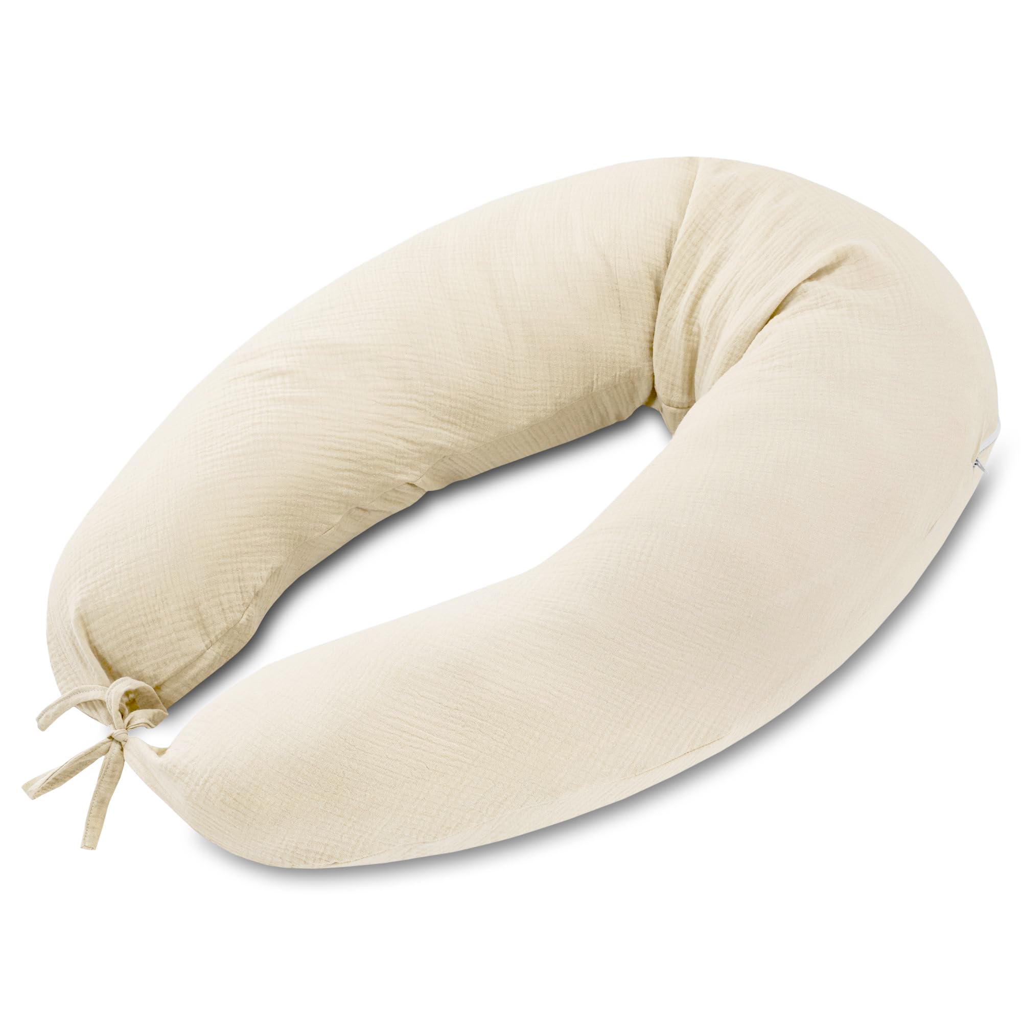 Totsy Baby Seitenschläferkissen Schlafkissen für Seitenschläfer 190 cm - Kuschelkissen Pregnancy Pillow Pillows for Sleeping Lagerungskissen Langes Kissen mit Musselin Bezug