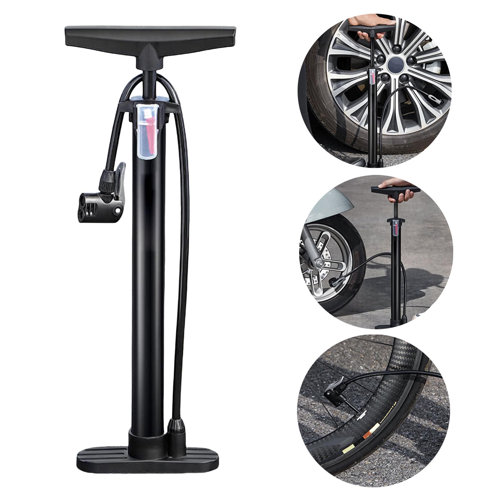 Oxxggkao Bicycles Floor Pumps Manual Air Pumps 160PSI Bike Tyre Pumps Inflators for Road Bicycles Mountain Bicycles Sports Balls