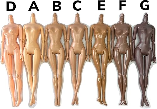 Miniatura 2 de DIY OOAK Cuerpo de muñeca de repuesto "G" articulado articulado de 2 quilates para hacer muñecas africanaschocolate oscuro (G)