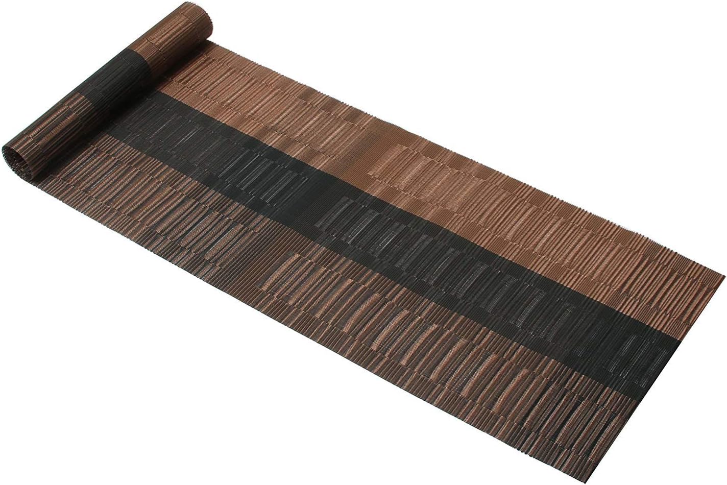 Gеt Pорulаr оƒƒеr famibay PVC Place Mats - Heat Insulation PVC Placemats Stain-Resistant Woven Vinyl Table Mats for Kitchen (Set of 4+Table Runner, ZJ-Coffee)