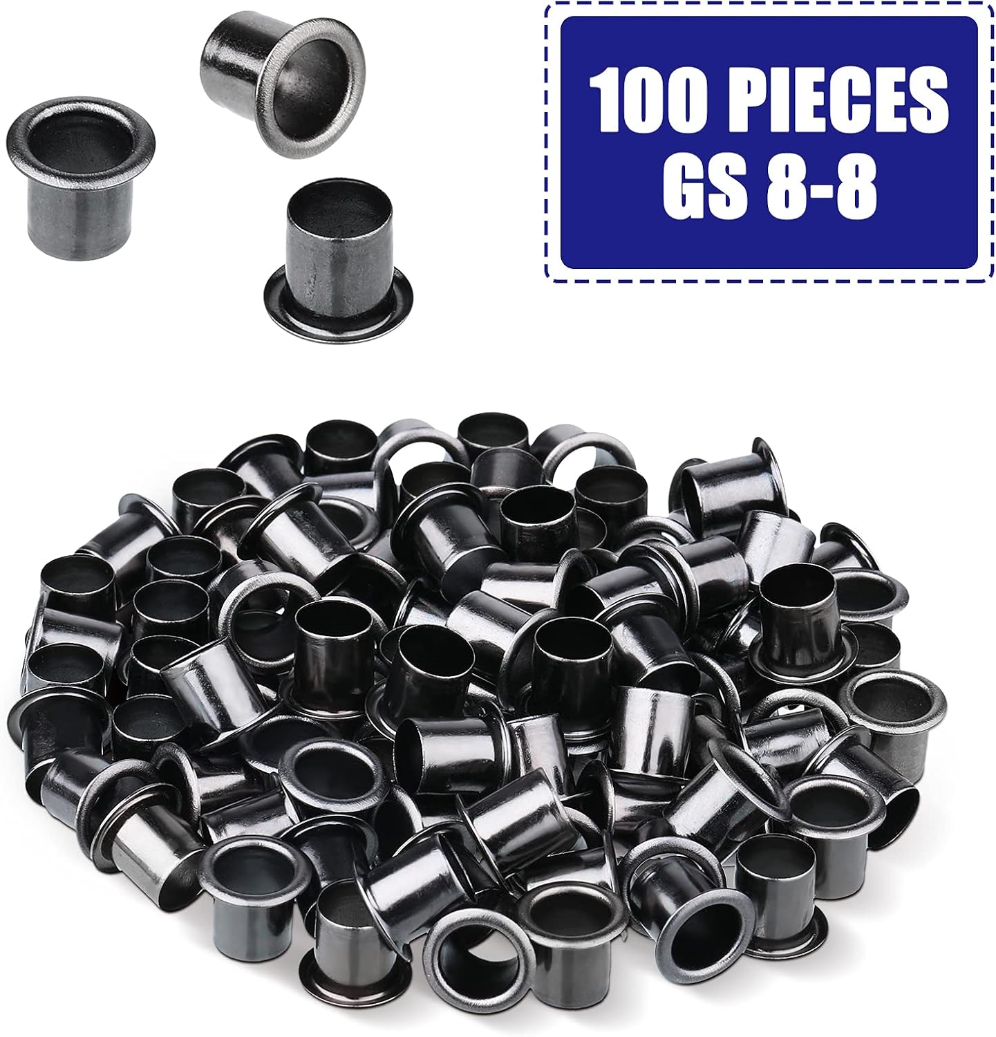 Craft Rivets Eyelets 100 Pieces 7 mm Eyelet Rivets Eyelet Grommet Black Holster Eyelets ...