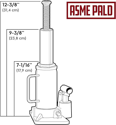Miniatura 9 de Alltrade Powerbuilt 647501 - Gato de botella de 12 toneladas para servicio pesado