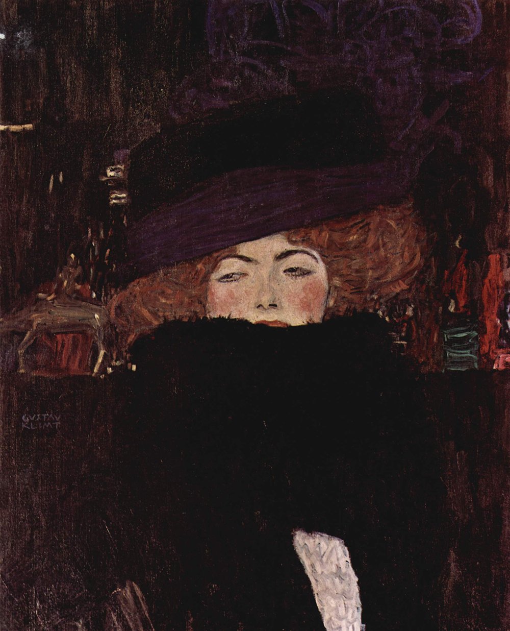 Impresión Gustav Klimt Woman in Black: lámina artística pequeña en acabado mate duradero