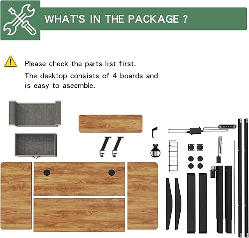 Miniatura 30 de Escritorio eléctrico de pie extragrande en forma de L de 63 x 28 pulgadas con un cajón, escritorio de oficina en casa con espacio de almacenamiento,