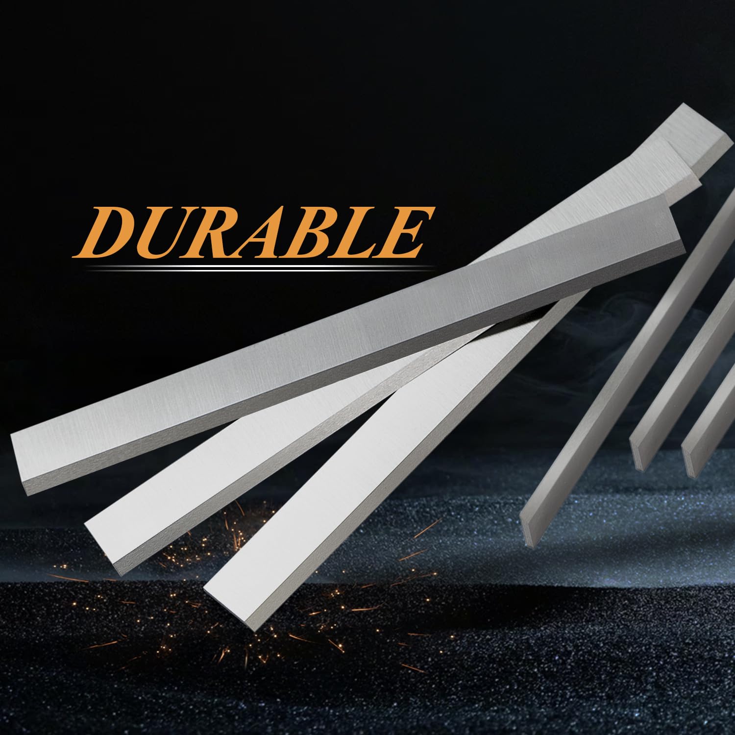 HSS Planer Blades 260x20x3mm for Woodworking Jointer Planers,Single Edge,10-1/5" x 3/4" x 1/8", Set of 6