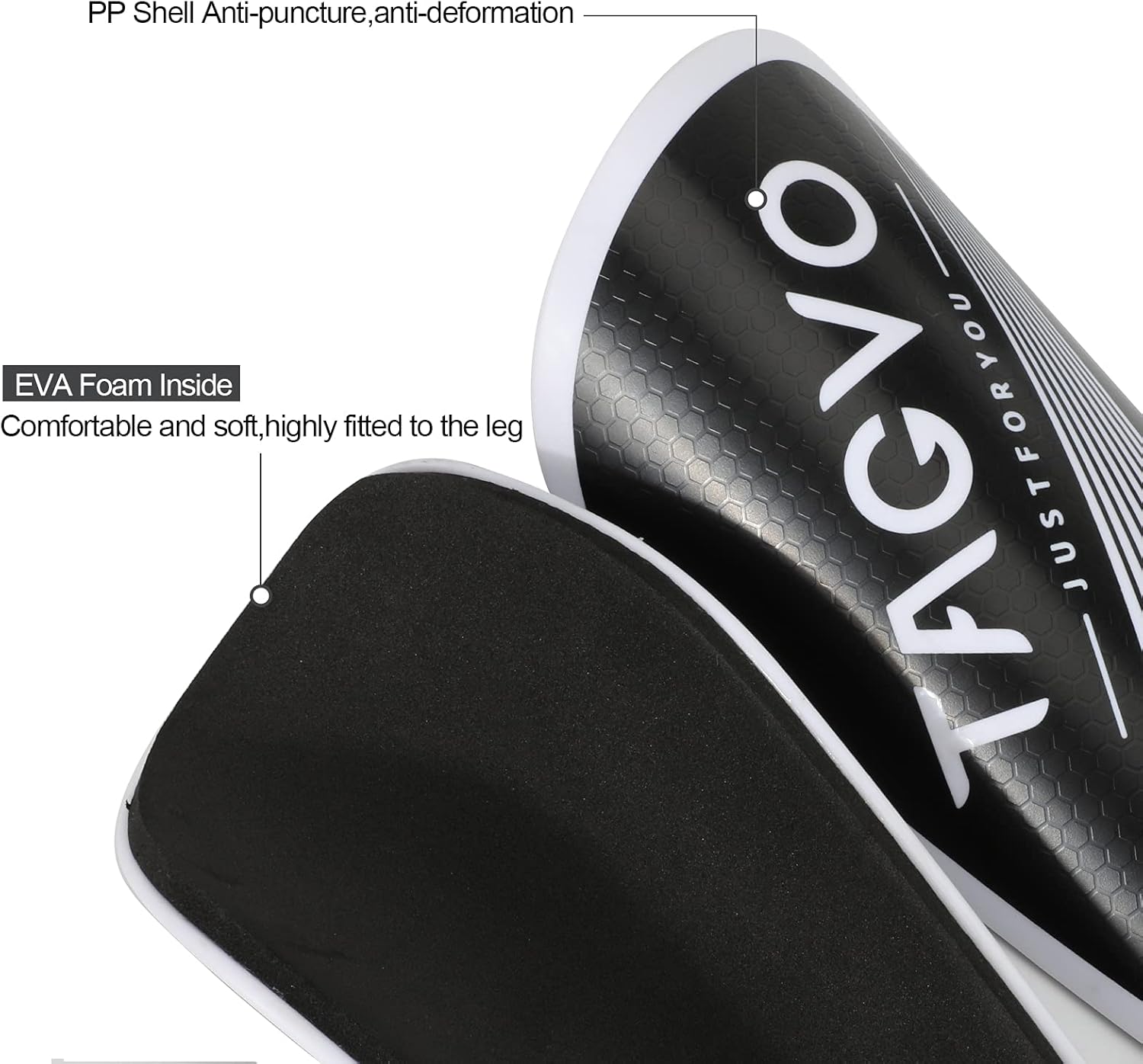 TAGVO Soccer Shin Guards for Youth Kids, Shin Pads and Shin Guard Sleeves for Boys Girls, Soccer Gear for Football Games Matches Training, EVA Cushion Protection Reduce Shocks and Injurie : Sports & Outdoors