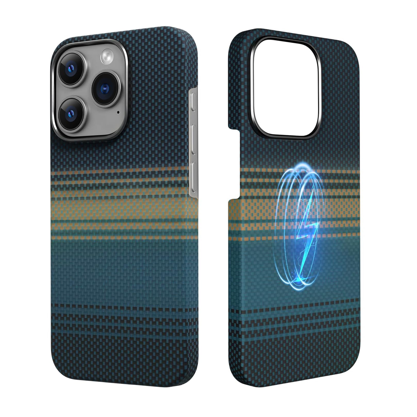 Ghyivktc Real Aramid Fiber Case for iPhone 15 Pro [6.1 inch] Compatible with MagSafe,600D Aramid Weave,Thin & Light Cover with a Caseless Feel,Carbon