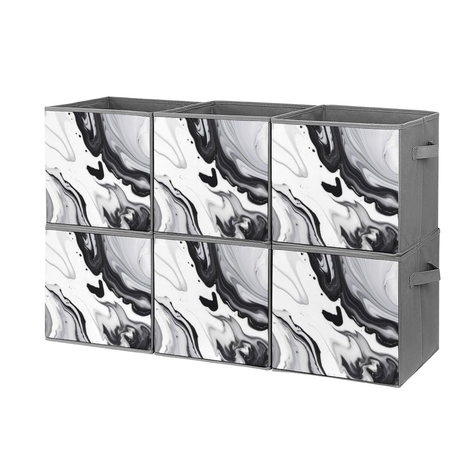 Bac de rangement pliable lot de 6 paniers en tissu pour armoire et vêtements