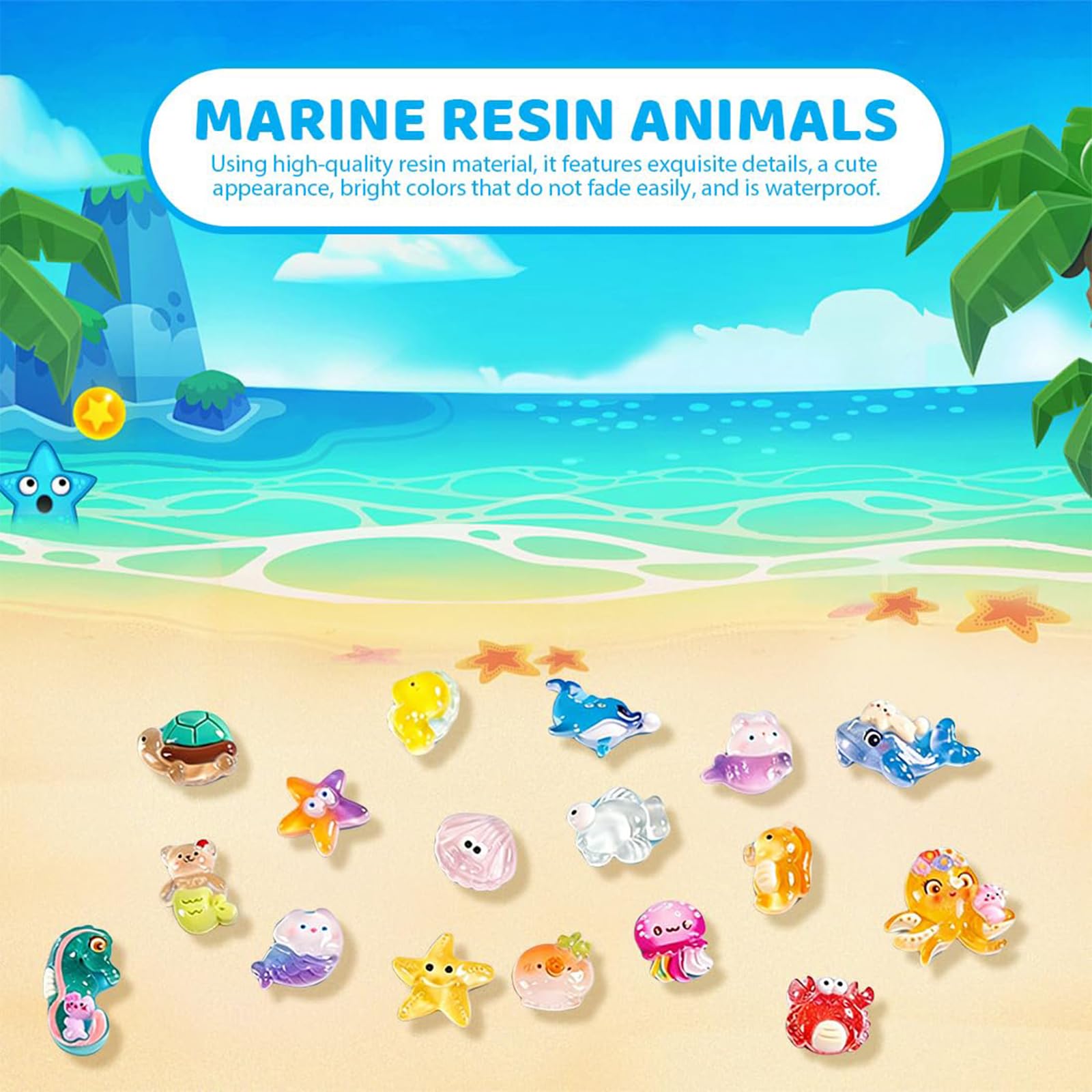 100 Mini Lotes Sorpresa de Animales Luminosos: Modelos de Resina Glow in The Dark, Figuras de Océano y Granja, Miniaturas para Decoración de Jardines Temáticos, Diseño Aleatorio