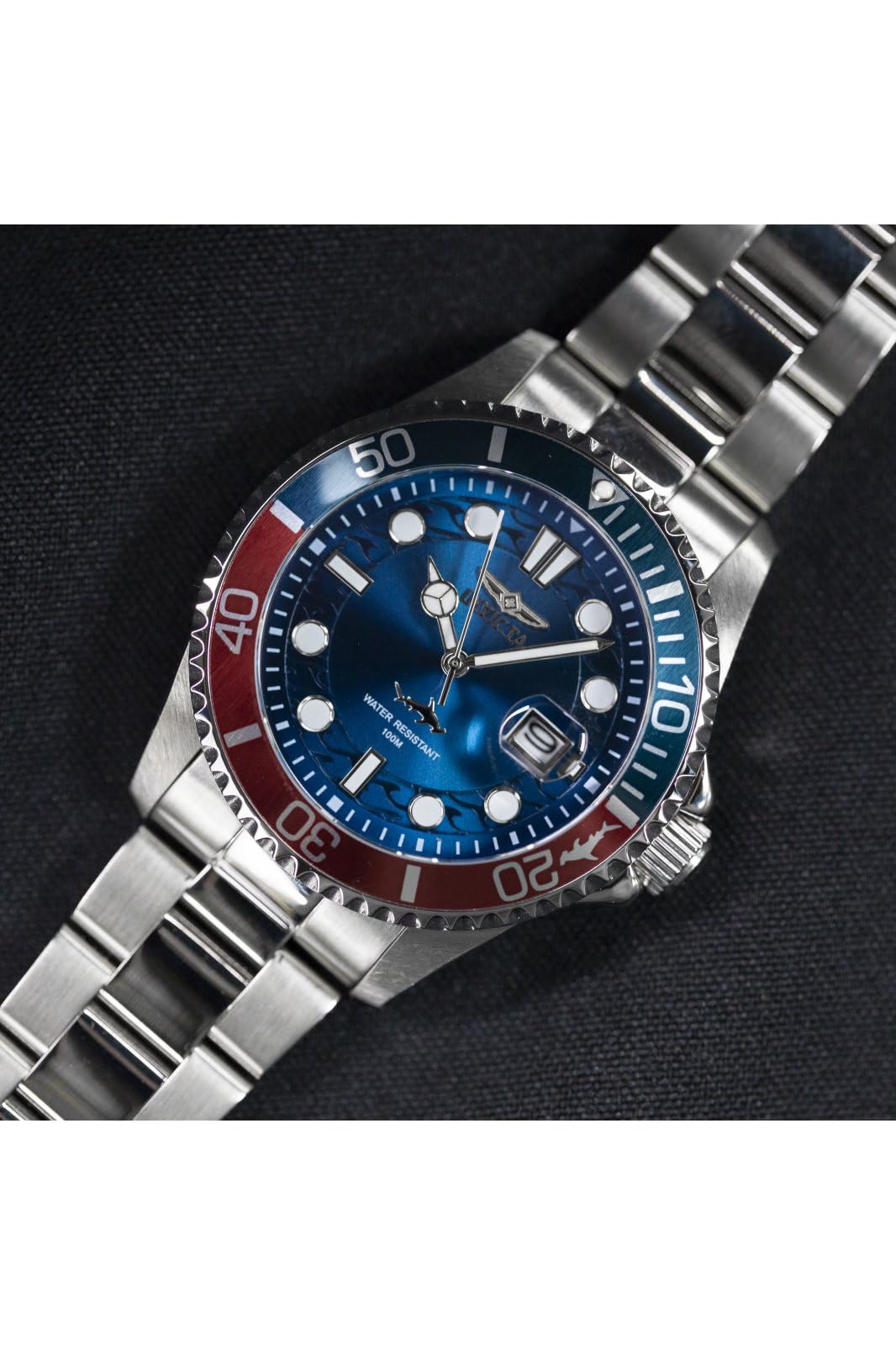 Invicta Pro Diver Men's 43mm Stainless Steel Blue dial (One Size, Silver)