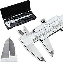 Retoo Analogue 150 mm Steel Vernier Caliper with Locking Screw, Splash Wash and Dust-Proof, Household Vernier Caliper Precision Caliper Ideal for Home Use, Silver