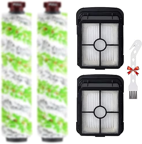 Miniatura 11 de Piezas de repuesto para aspiradora Bissell CrossWave, paquete de 2 rollos de cepillo multisuperficie Bissell CrossWave 1868, sin enredos, paquete