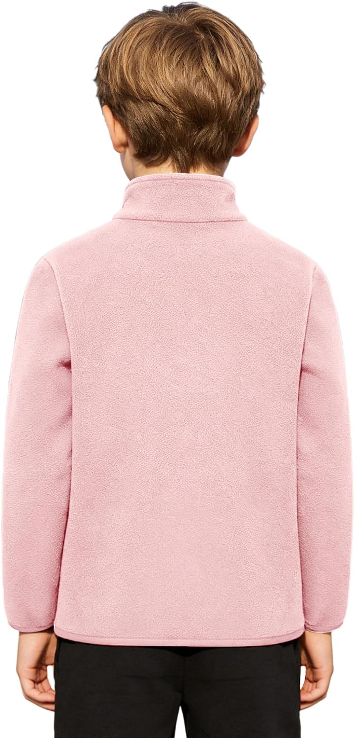 Kids Zipper Sweatshirt Warm Outwear Stand Collar Fleece Coat Jacket Winter Outdoor Activities Coat