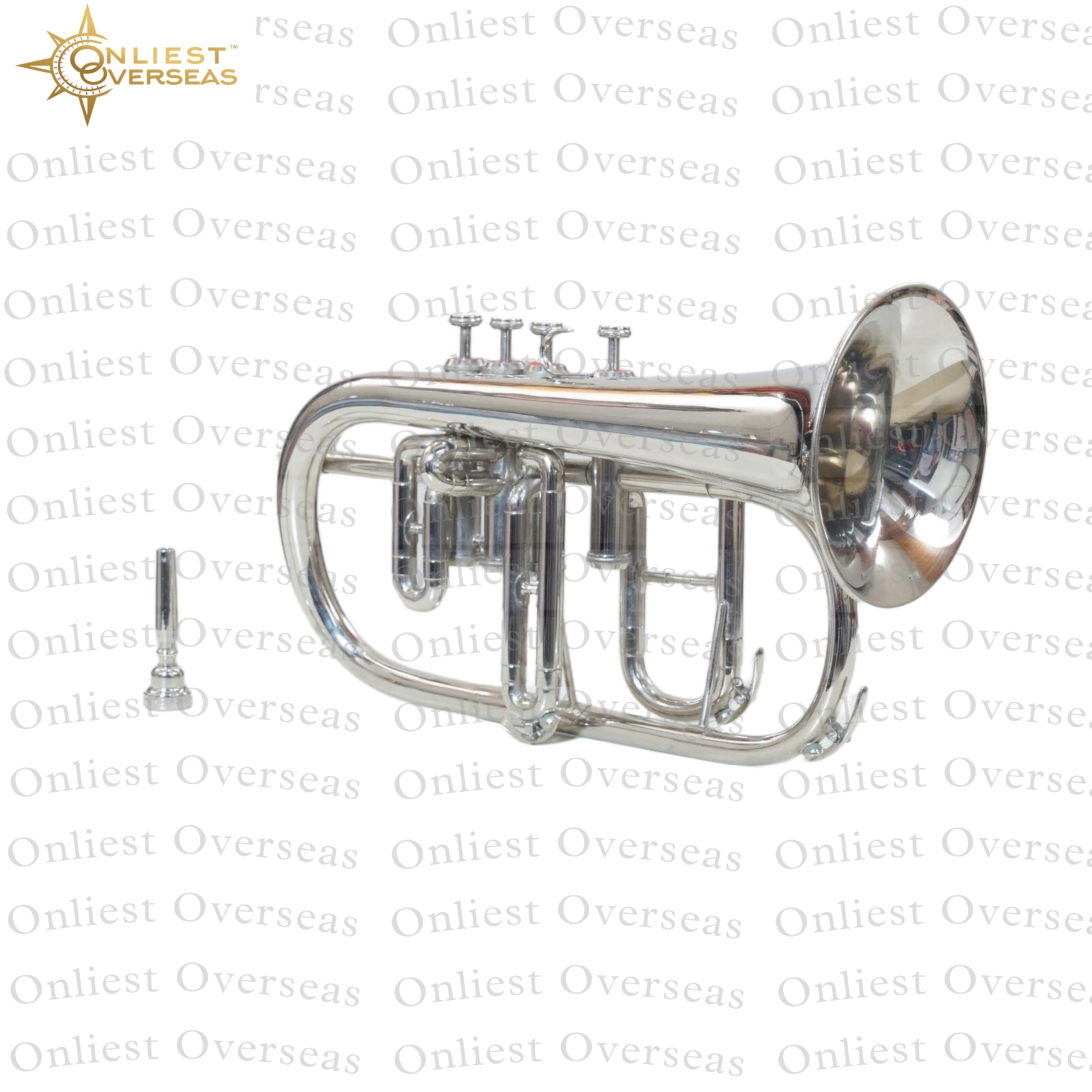Flugel Horn - Instrumento de latón de 4 válvulas con tono cálido, válvulas suaves, para músicos y estudiantes.