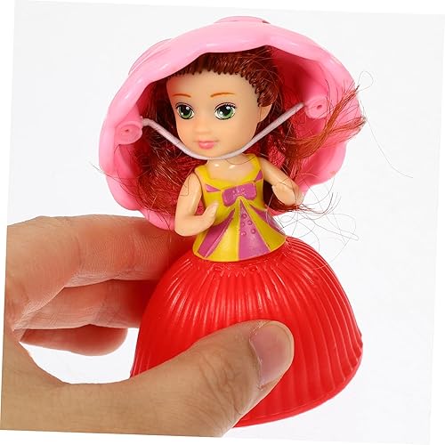 Miniatura 8 de Alipis 3 piezas de magdalena princesa muñeca pequeña sorpresa regalo juguetes transformables postre juguete falso muffin para niñas bebé color y