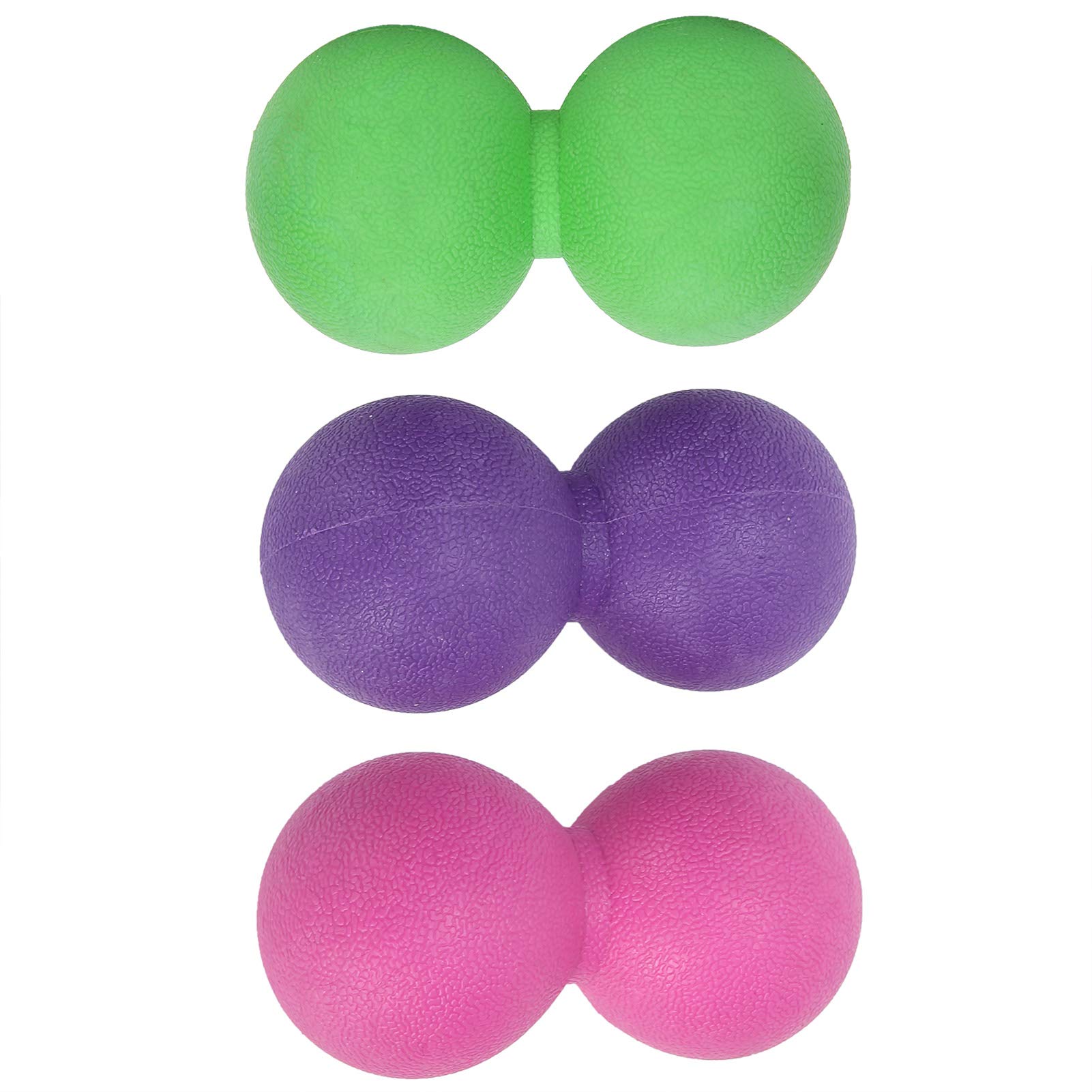 Erdnuss-Massageball Zur Muskelentspannung, Tragbares Silikon-Fitnessgerät für Büroangestellte, 12,1 Cm, 3er-Pack (Lila+Rosarot+Grün)