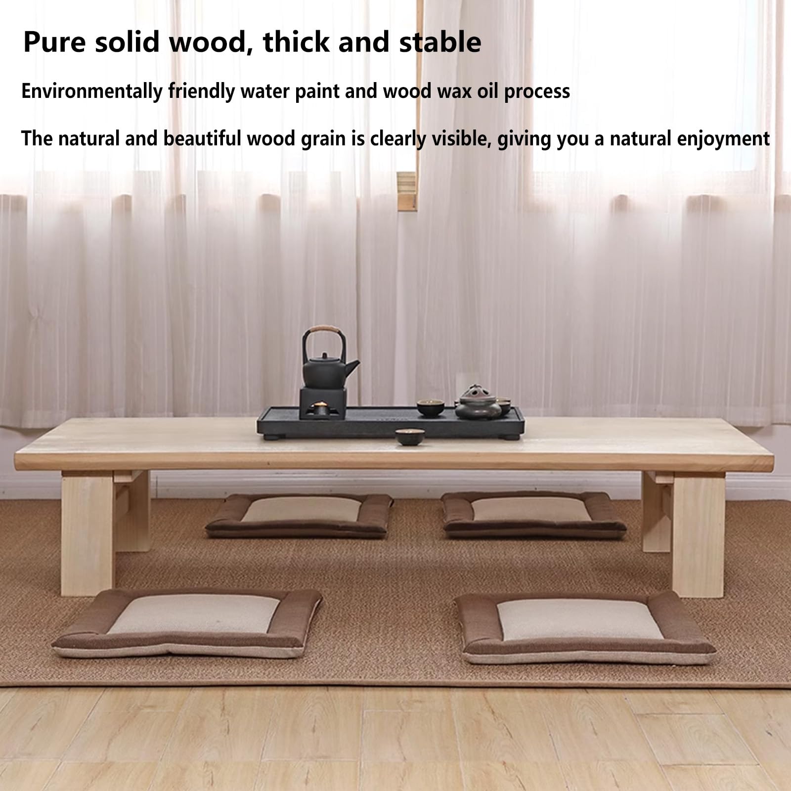 ローテーブル 約67✖️67 H48 THE LOW TABLE / パイン × Black Steel – KANADEMONO