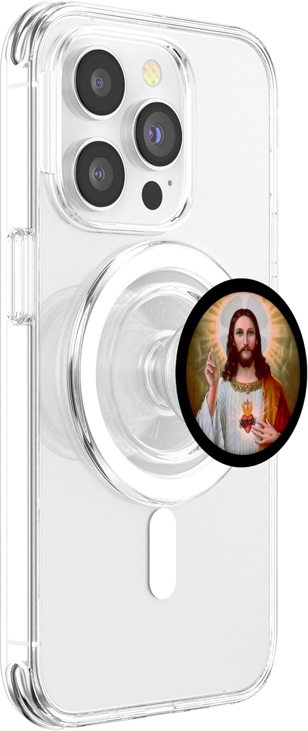 Jesus Pop Socket - Catholic Sacred Heart Jesus 7 PopSockets PopGrip for MagSafe