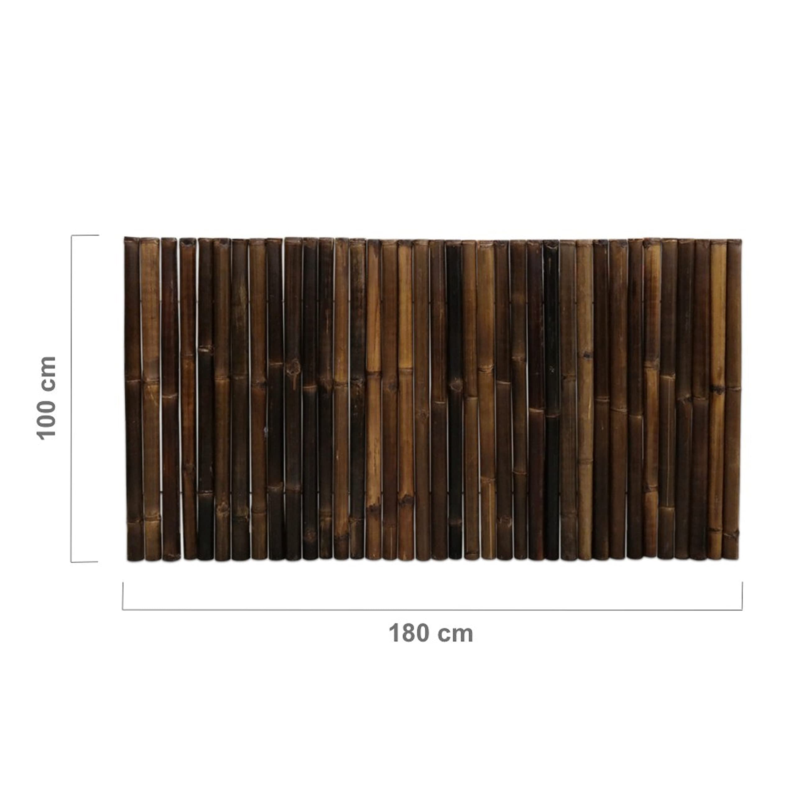 DE-COmmerce Extrem stabiler Bambus Zaun Sichtschutz XL Nigra, oben  geschlossen, Rollzaun, Gartenzaun, Sichtschutzzaun fr Garten, Terrasse,  Balkon ...
