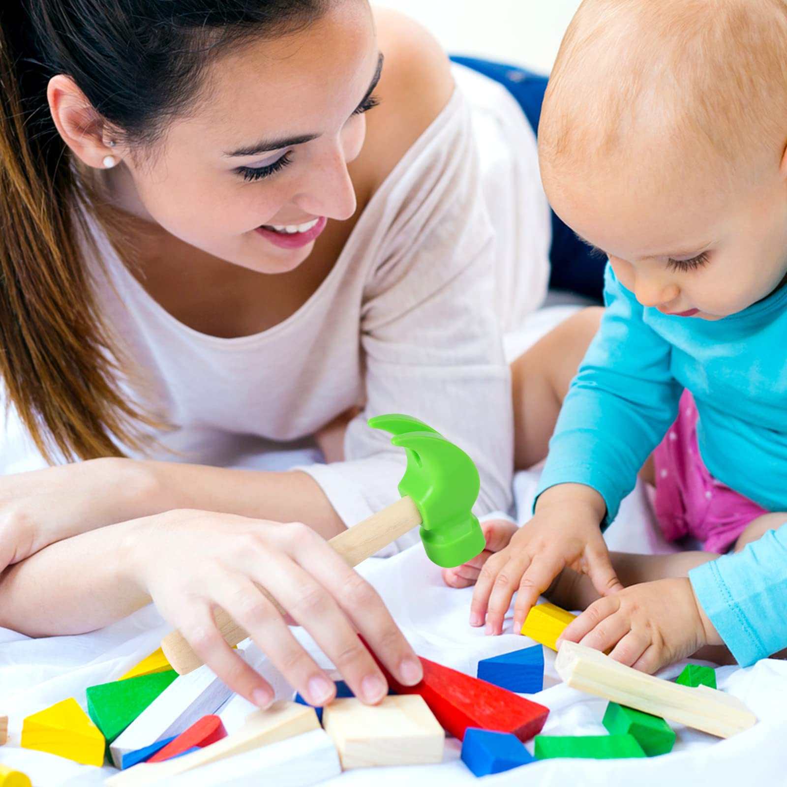 Juguetes de martillo de madera, martillos de simulación, herramientas de mantenimiento, juguetes educativos para niños, suministros de juegos de fiesta de cumpleaños 7