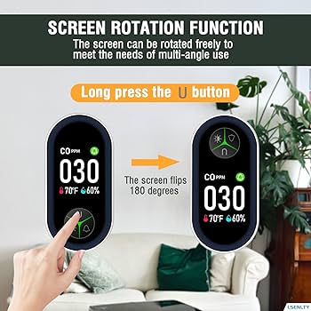 LSENLTY Portable Carbon Monoxide Detectors, 3 In 1 CO Detector(Humidity